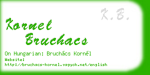 kornel bruchacs business card