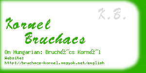 kornel bruchacs business card